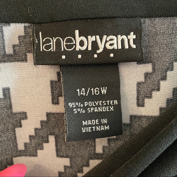 ❤️ Lane Bryant Houndstooth Quarter Sleeve Dress - Picture 5 of 6